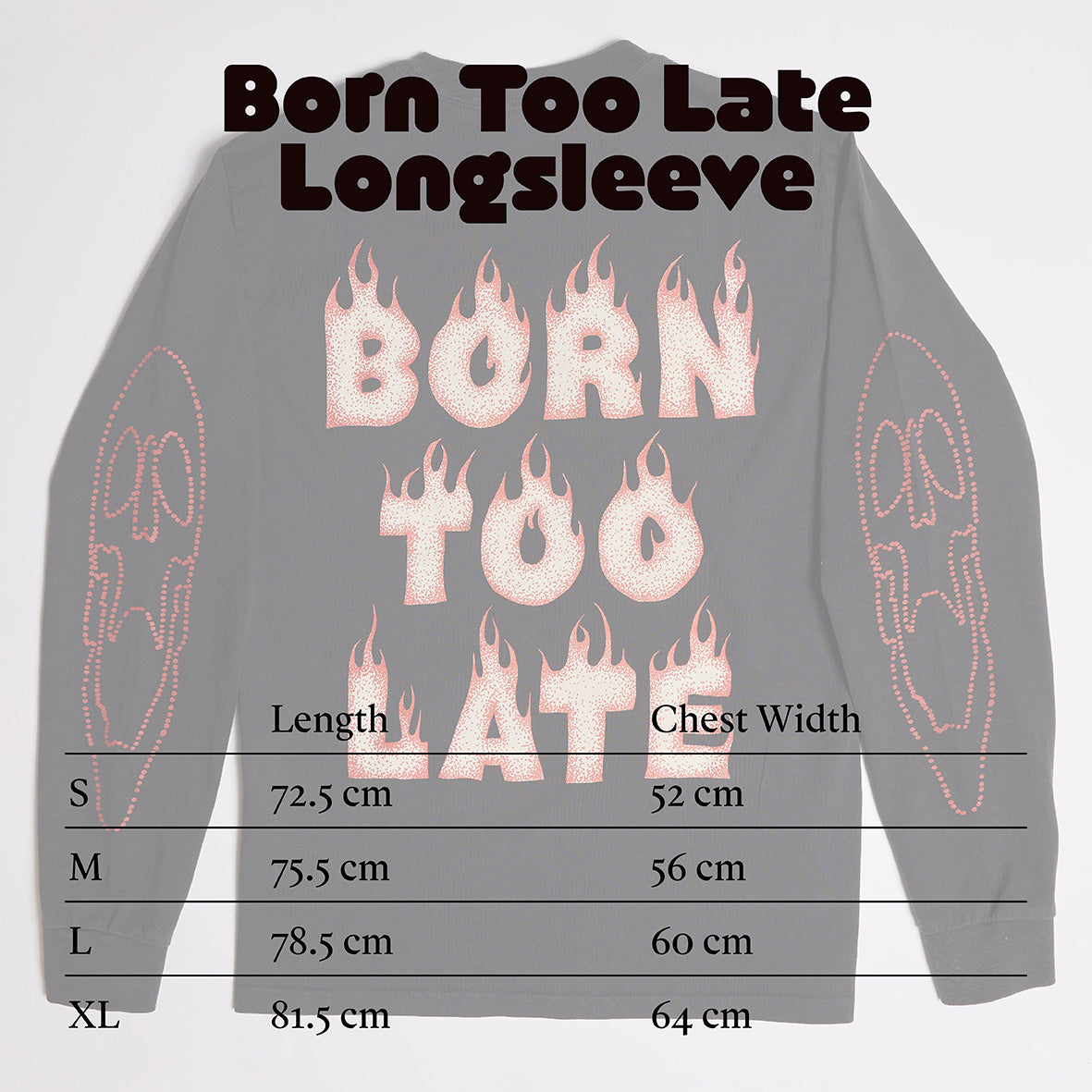 🚼BORN TOO LATE LONGSLEEVE💰