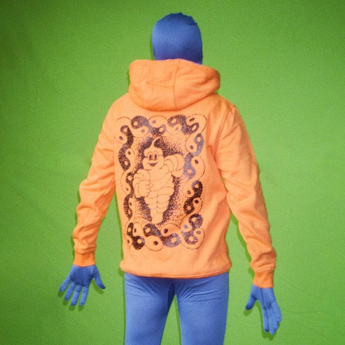 ☯️ NEON ORANGE BIB HOODIE ☯️